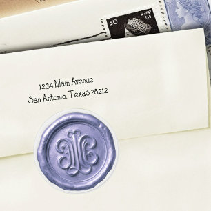 Faux Wax Seal Deep Impression Blue 4