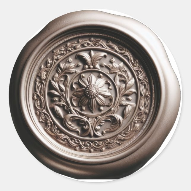 Faux Wax Seal Deep Impression Gold (Front)