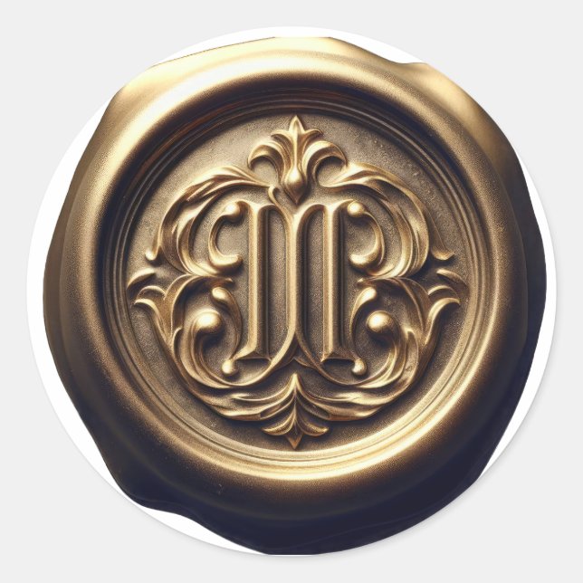 Faux Wax Seal Deep Impression Gold (Front)