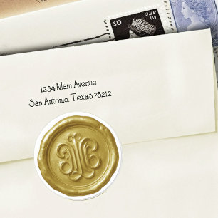 Faux Wax Seal Deep Impression Golden