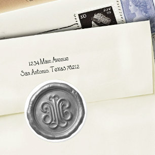 Faux Wax Seal Deep Impression Grey