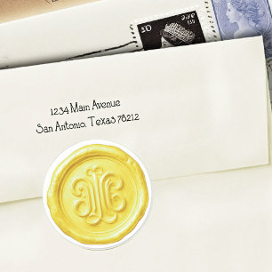 Faux Wax Seal Deep Impression  Lemon Yellow