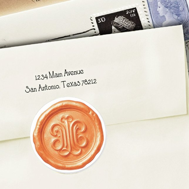 Faux Wax Seal Deep Impression Orange (Creator Uploaded)