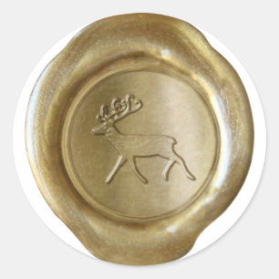 Faux Wax Seal - Gold - REINDEER
