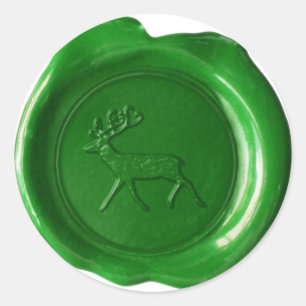 Faux Wax Seal - Green - REINDEER