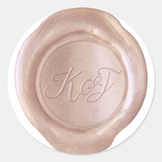 Faux Wax Seal - RoseGold - K&J_Custom (Front)