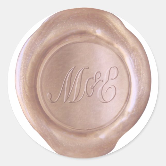 Faux Wax Seal - RoseGold - M&E_Custom (Front)