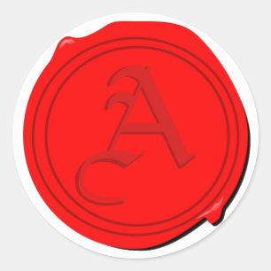 Faux Wax Seal with your choice of initial!