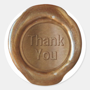 Faux Wax Seals - Copper - Bold - Thank You