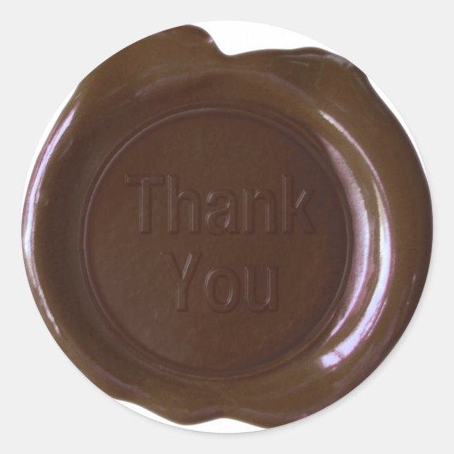 Faux Wax Seals - Dark Chocolate - Bold - Thank You (Front)