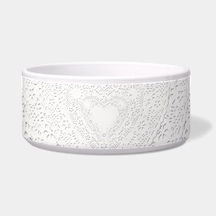 Faux White Lace Fabric Background