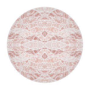 Faux White Lace Fishnet Cutting Board