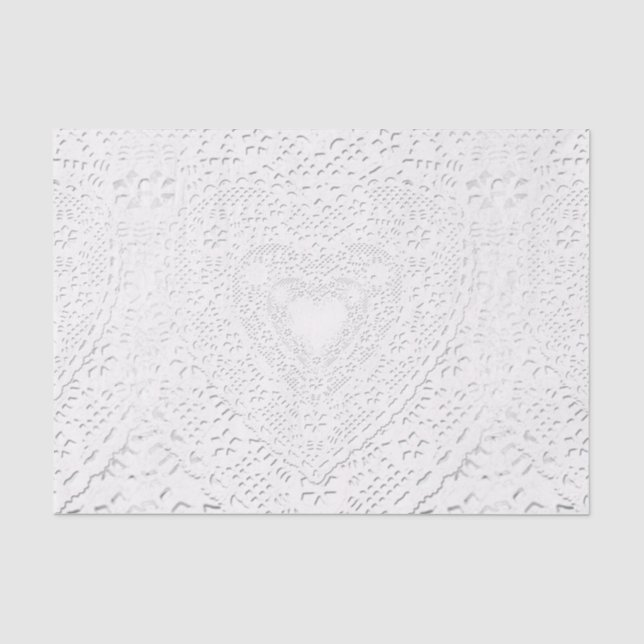 Faux White Lace-Look Tissue Paper (Front)