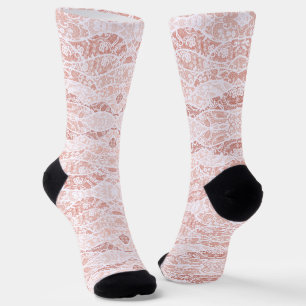 Faux White Lace Socks Fishnet