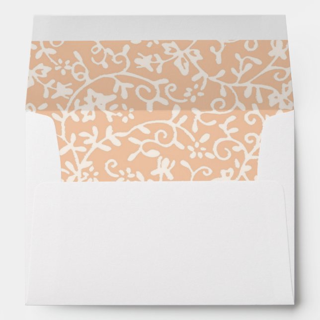 Faux White Swirl Confetti Envelope (Back (Bottom))