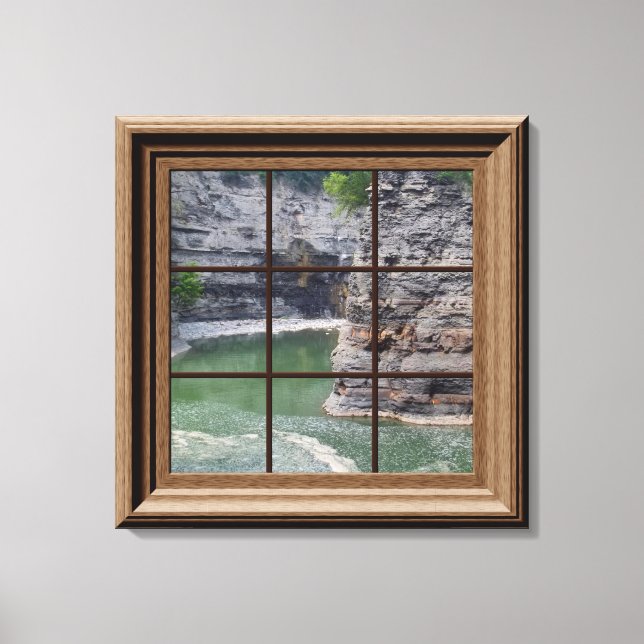 Faux Window Scene Genesee River Gorge Canvas Print (Front)