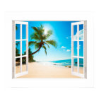 Faux Window with Beach and Ocean Custom Sizes!