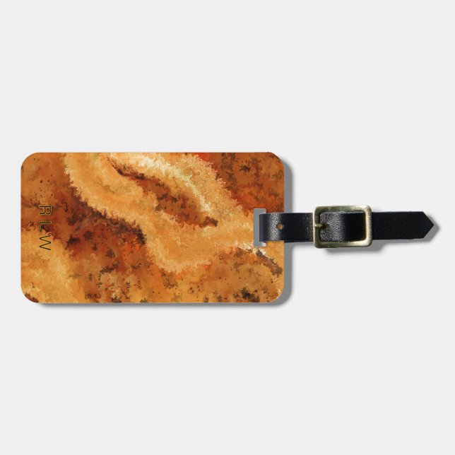Faux Wood Burel  Luggage Tag (Front Horizontal)