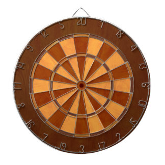 Faux Wood Inlaid Dartboard