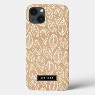 Faux Wood   Leaves Pattern Custom iPad Mini Case