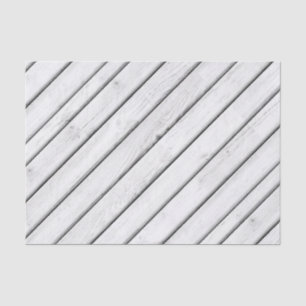 Faux Wood Slats   White   Customizable Tissue Paper