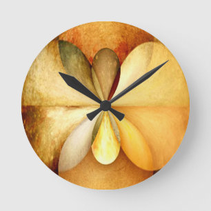 Faux Wood Study01 Horloge murale ronde sm