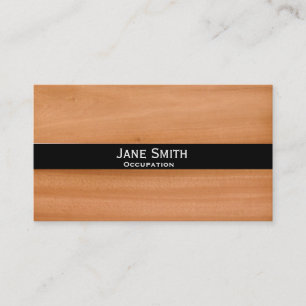 Faux wood stylish modern trendy customisable business card