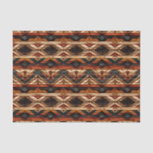 Faux wood tiled Western pattern decoupage Tissue Paper