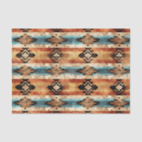 Faux wood tiled Western pattern decoupage