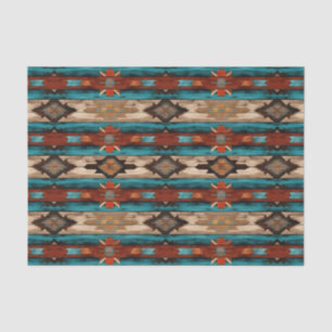 Faux wood tiled Western pattern decoupage  Tissue Paper