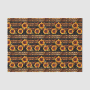 Faux wood tiled Western pattern decoupage  Tissue Paper