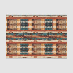 Faux wood tiled Western pattern decoupage  Tissue Paper