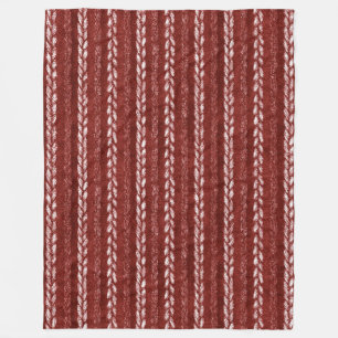 Faux Woven Red Threads Christmas Fleece Blanket