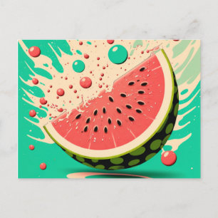 Faux Wrapped Canvas Print Postcard