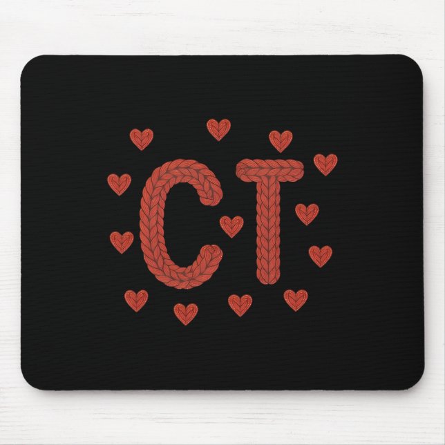 Faux Yarn Crochet Ct Tech Ct Technologist Cat Scan Mouse Pad (Front)