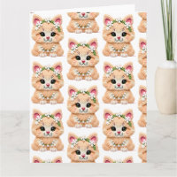 Faux Yarn Notch-Hook Christmas Cat – Cozy Holiday 