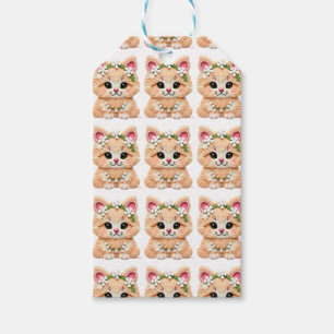 Faux Yarn Notch-Hook Christmas Cat – Cozy Holiday  Gift Tags