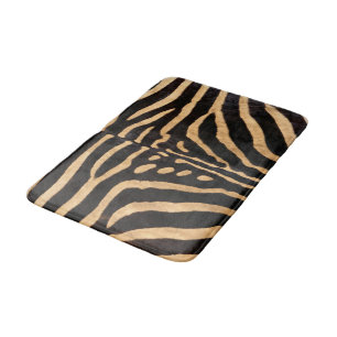 Faux Zebra Skin Bathroom Mat