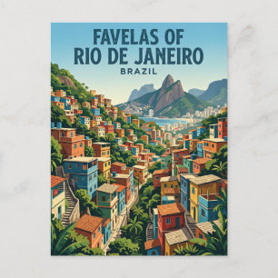 Favelas of Rio de Janeiro Brazil Postcard
