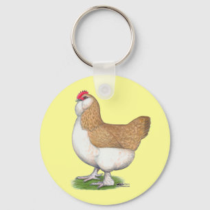 Faverolle Hen Keychain