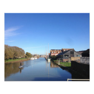 Faversham Creek, England, with Paddle Boarder Photo Print