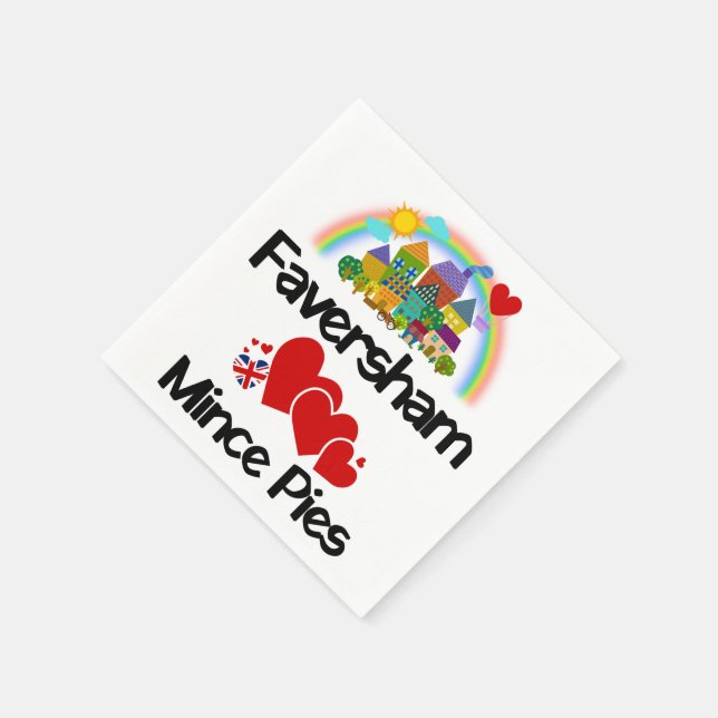 Faversham, Kent UK Loves Mince Pies Napkin (Corner)