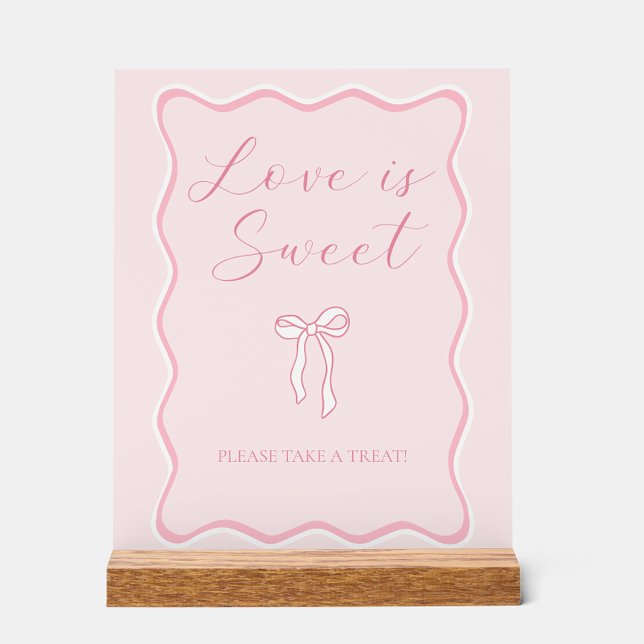Faveur de Baby Shower Ruban Rose L'amour est Suave (Créateur téléchargé)