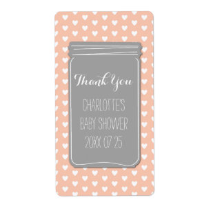 Faveur grise de corail de baby shower de pot de