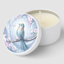 Faveurs de bougies miniatures florales Blue Bird
