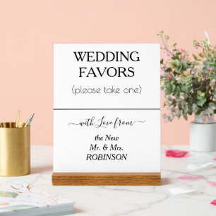 Faveurs de mariage blanc noir NOM
