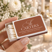Faveurs de mariage élégantes en terracotta moderne