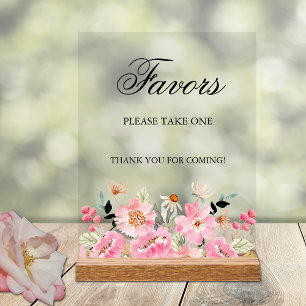 Faveurs de mariage floral rose