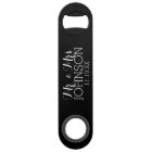 Faveurs de mariage noir uni Mr & Mrs