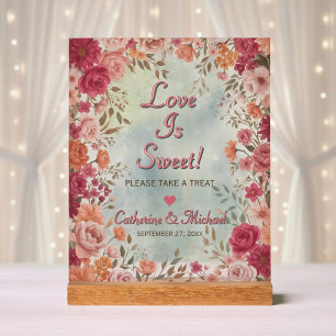 Faveurs de mariage romantiques rose et rouge pour
